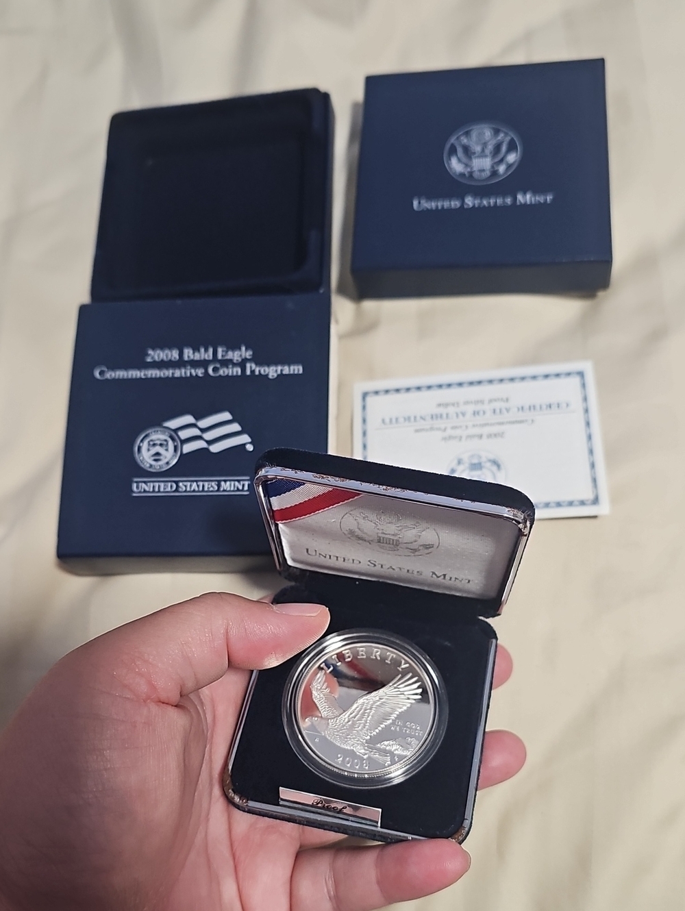 United States Mint 2008 Bald Eagle Commemorative Silver Coin - Silver